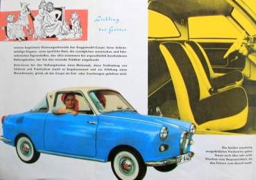 Glas Goggomobil Coupe Modelprogram 1958 Carbrochure (9996)